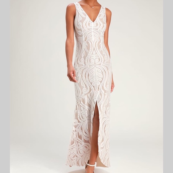 Lulus Dresses & Skirts - RYSE White Lace Maxi Dress